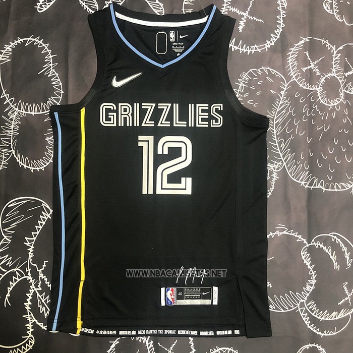 Camiseta Memphis Grizzlies Ja Morant NO 12 Select Series Negro